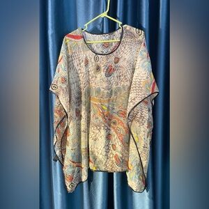 Paisley Print Women's Top - Multicolor